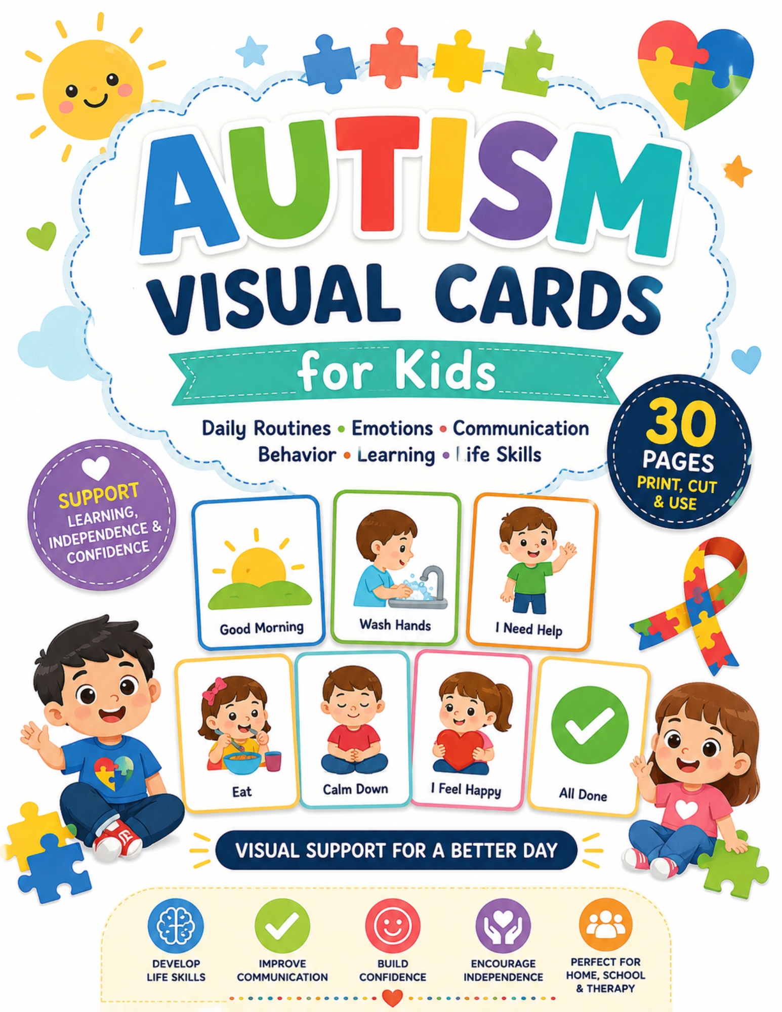 Autism Visual Cards for Kids