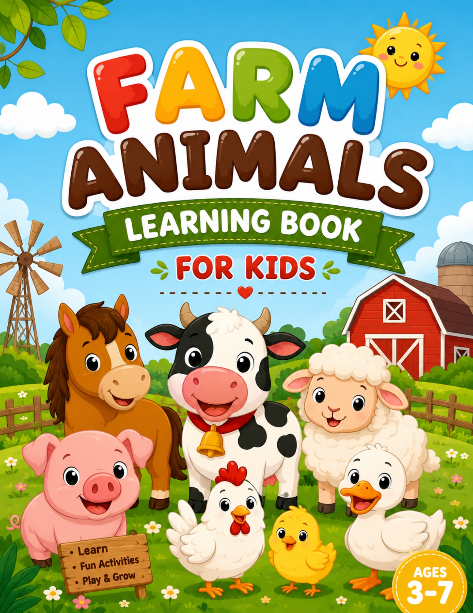 Farm Animals Learning Book