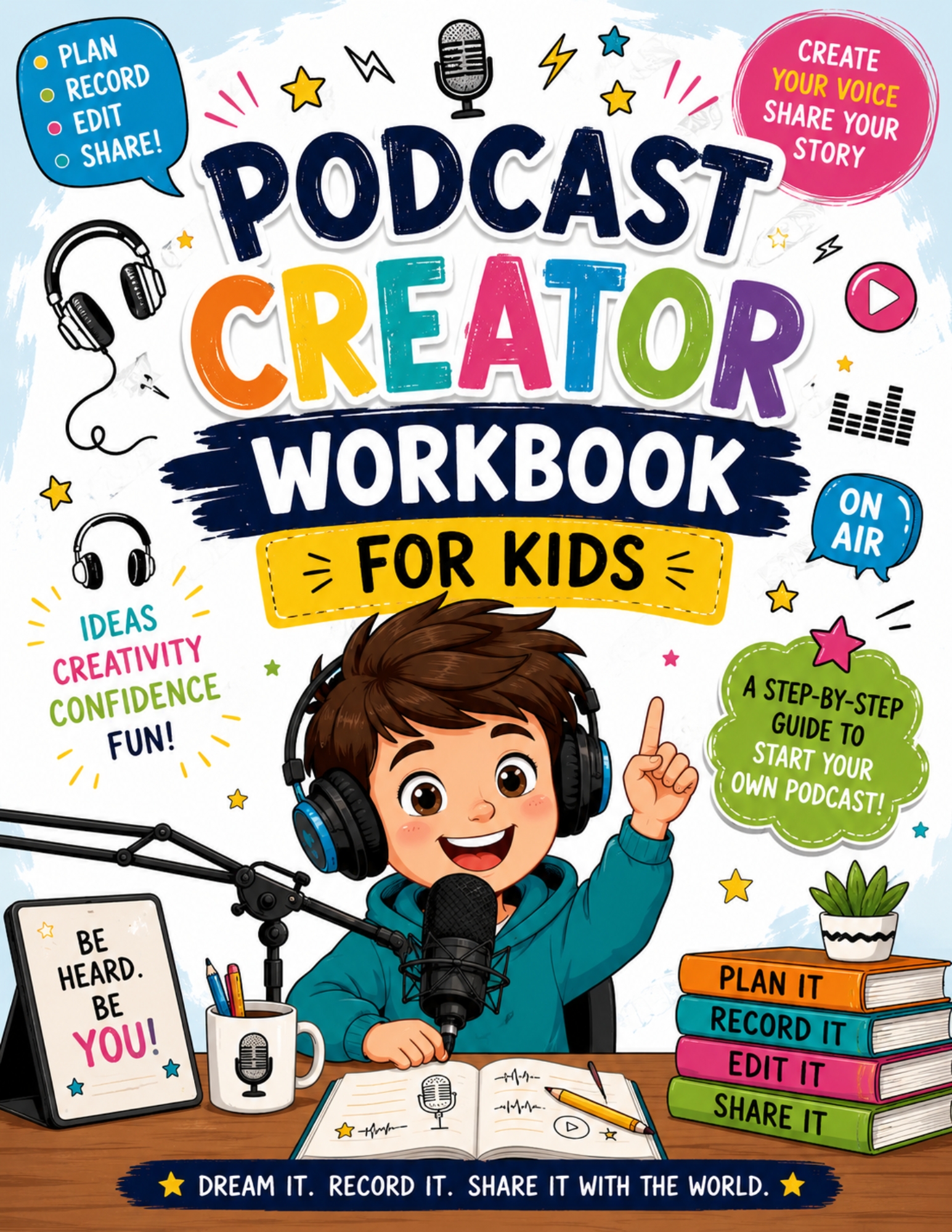Podcast Creator Workbook for Kids